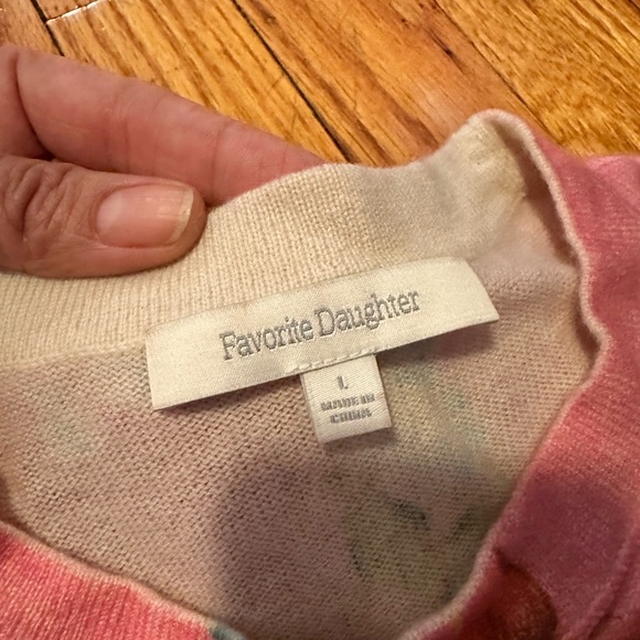 Favorite Daughter Pink Floral Cashmere Sweater - Picture 3 of 4